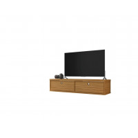 Manhattan Comfort 227BMC2 Liberty 42.28 Mid-Century Modern Floating Entertainment Center with 2 Shelves in Cinnamon